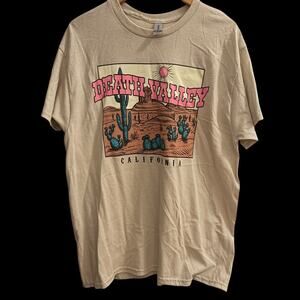 Rue21 Death Valley California Desert T-Shirt Beige Gildan Heavy Cotton Large